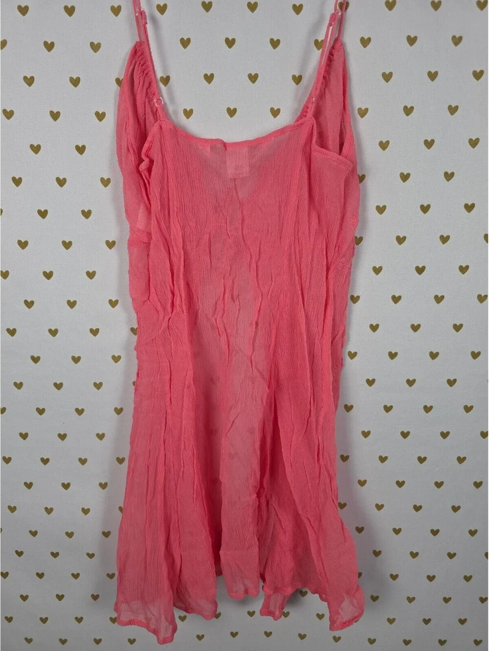 Victorias Secret Vintage SILK BABYDOLL Nightie Tie Front Embroidered Nightie SM